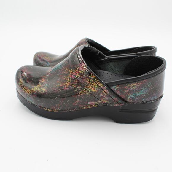 Dansko Professional Clogs 36 Women 5.5 Black Patent Leather Comfort Work Shoes - Picture 2 of 11